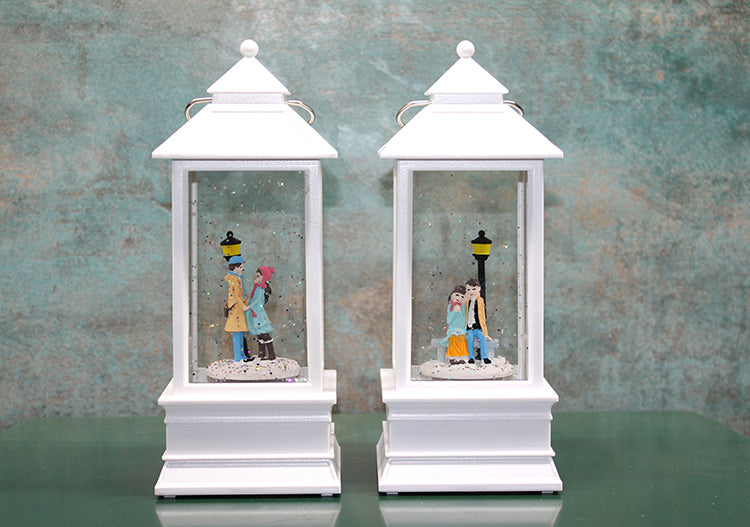 Kış Masalı Tasarımı Işıklı Müzikli Kar Küresi