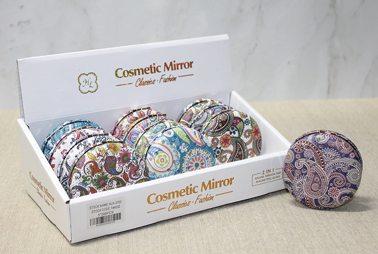 Taşlı Yuvarlak El Aynası Kalın Model 2