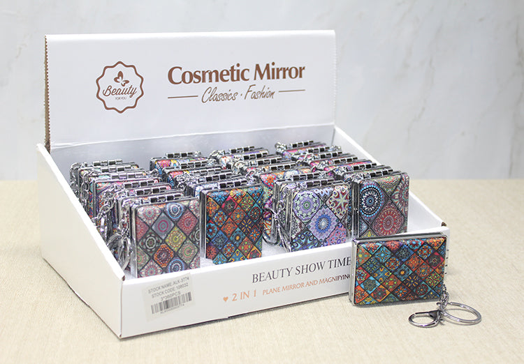 Taşlı El Aynası Anahtarlık Model 9