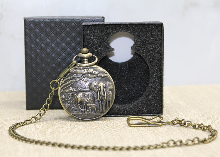 Özel Kutulu Antik Filli Köstekli Saat
