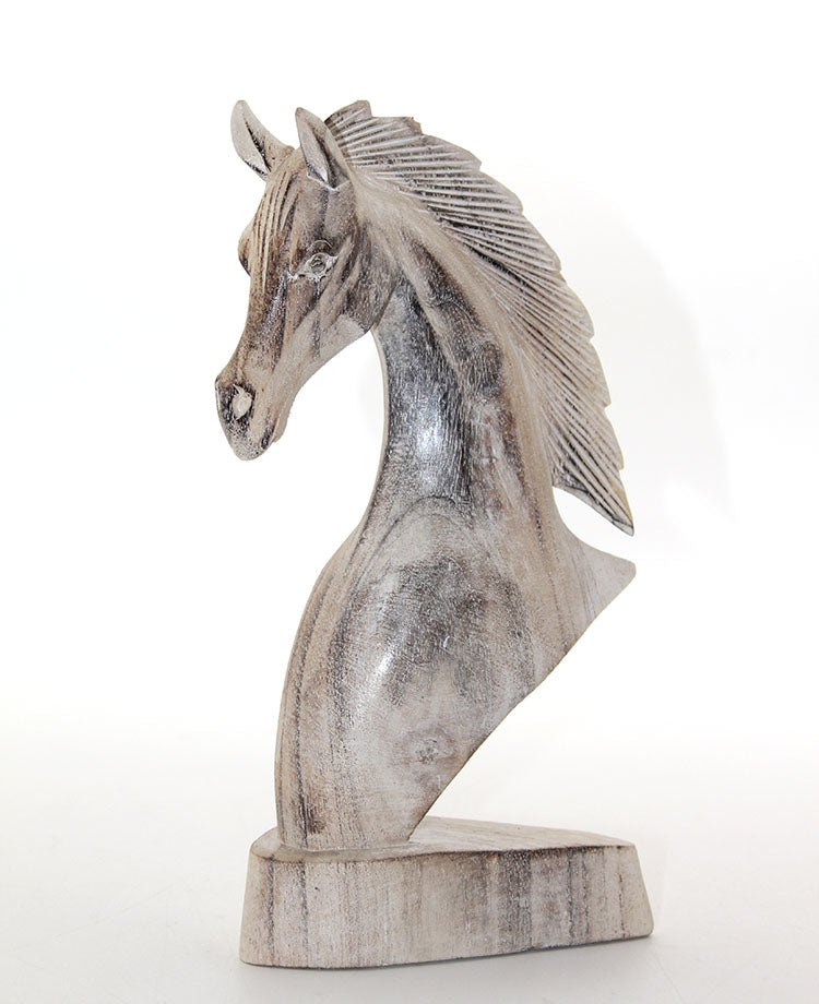 Ahşap At Büstü 25 cm