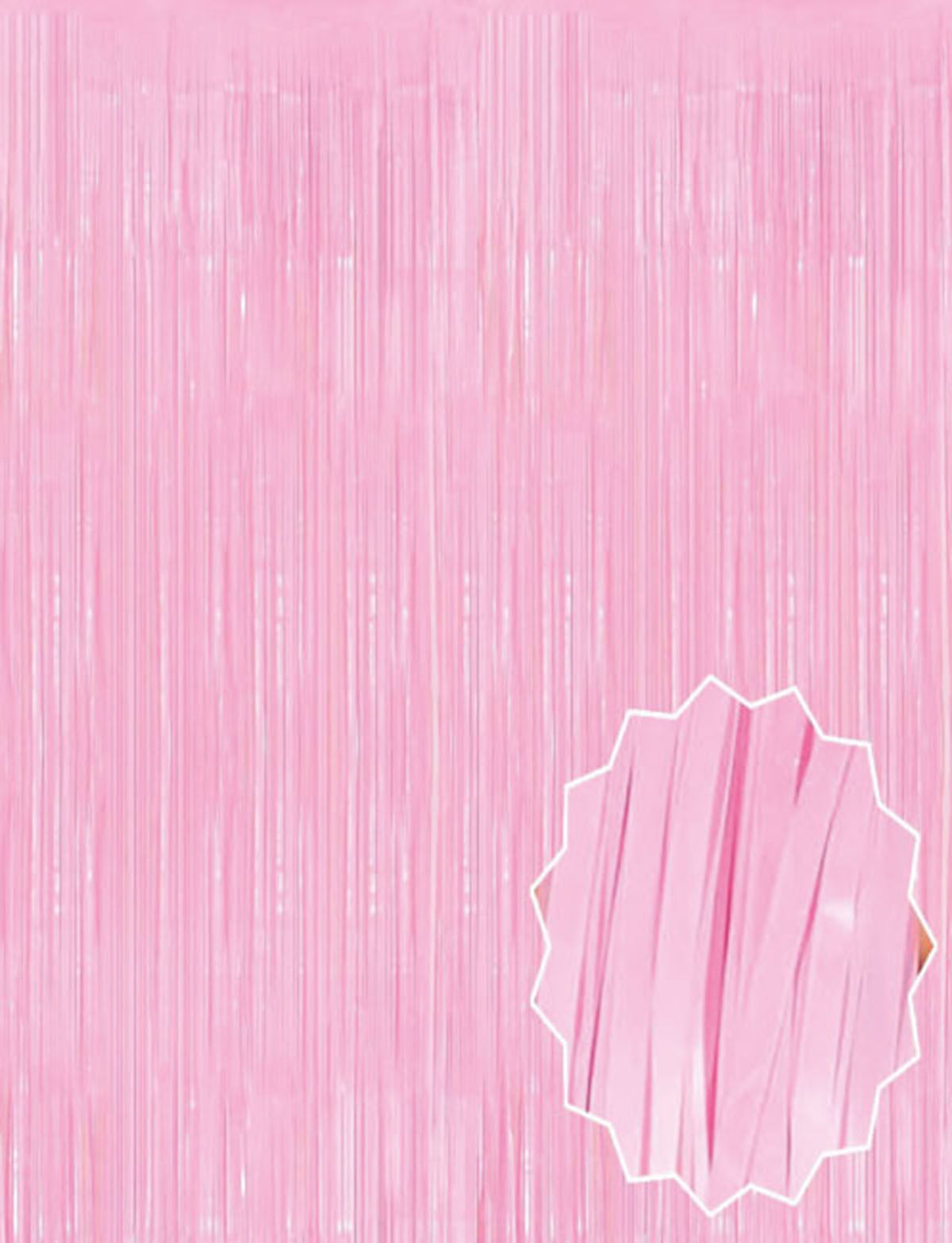 Soft Pembe Püsküllü Kapı Perdesi