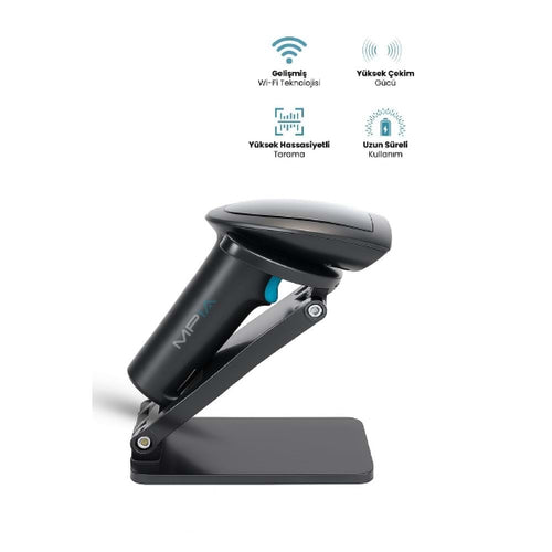 Kablosuz Standlı 1D/2D Barkod &amp; Karekod Okuyucu
