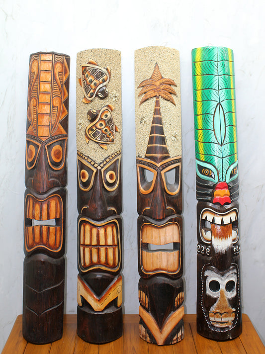 Ahşap Duvara Asmalı Maske 1 Metre