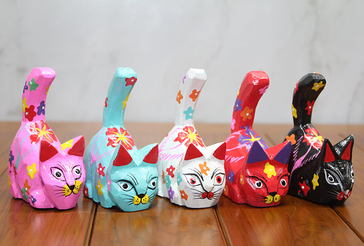 Ahşap 5'li Kedi Seti Model 4