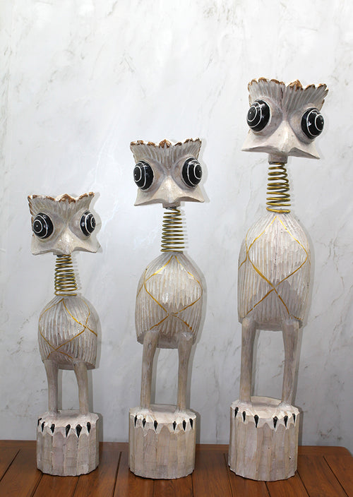 Ahşap 3'lü Deve Kuşu Seti 90 Cm