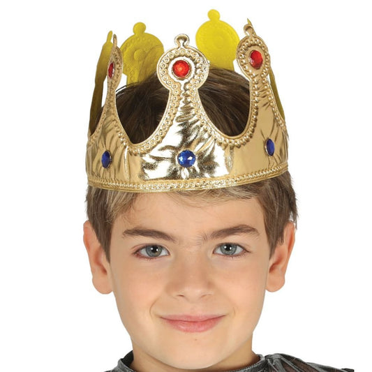 Altın Renk Eva Malzemeden İmal Çocuk Kral Tacı 57 cm