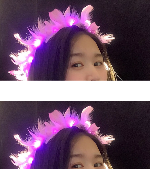 Led Işıklı RGB 3 Fonksiyonlu Otrişli Parti Tacı Pembe Renk