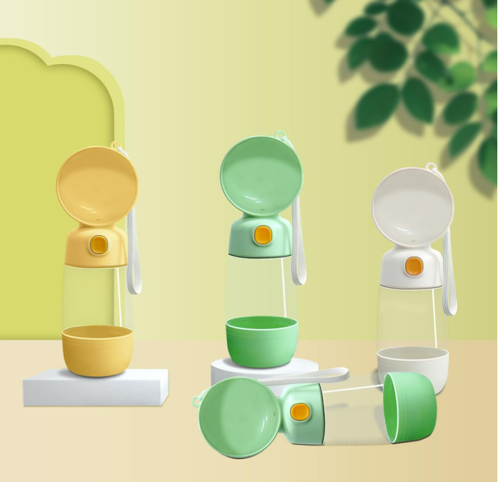 Taşınabilir Evcil Hayvan Mama Hazneli Su Matarası