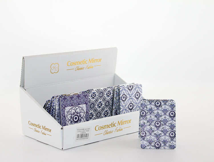 Taşlı Nazar Boncuklu Dikdörtgen El Aynası İnce