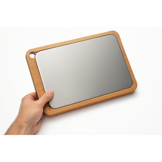 Ahşap Paslanmaz Çelik Kesim Ve Sunum Tahtası