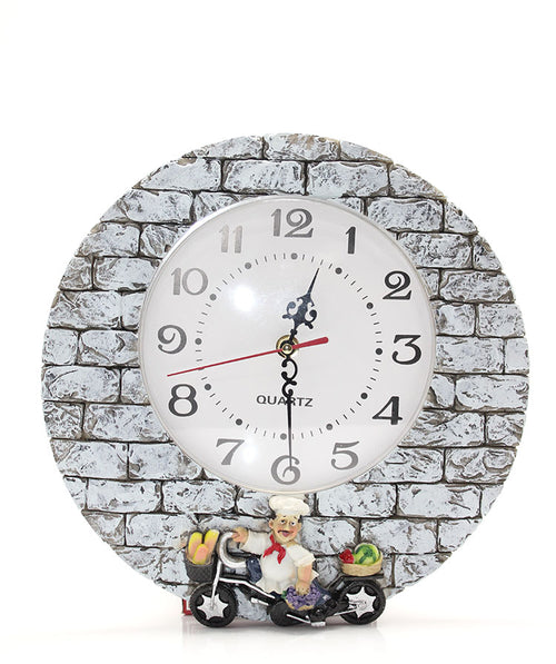 Aşçı Tasarımlı Polyester Duvar Saati Model 1