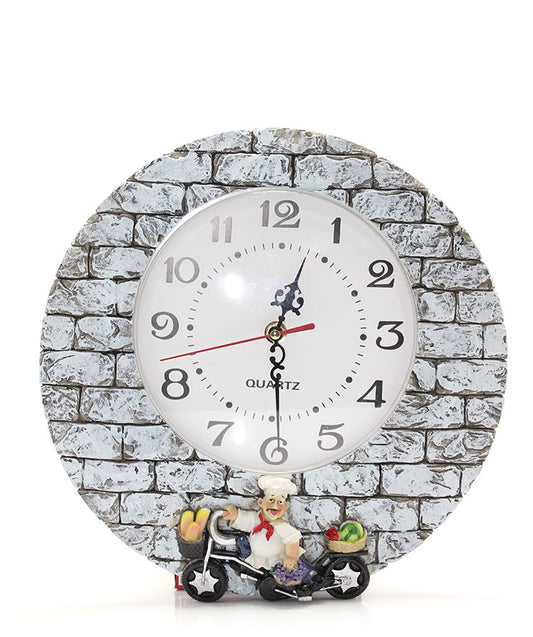 Aşçı Tasarımlı Polyester Duvar Saati Model 1