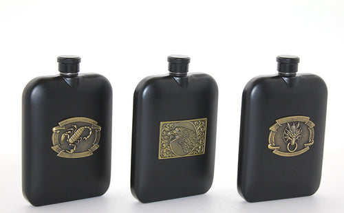 Paslanmaz Çelik Kabartmalı Tekli 6 Oz Matara