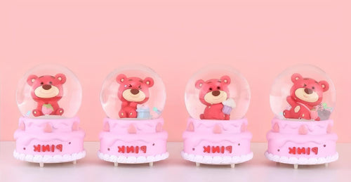 Ayıcıklı Işıklı Kar Küresi 7 Cm