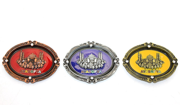İstanbul Temalı Metal Magnet Ayasofya Kabartmalı
