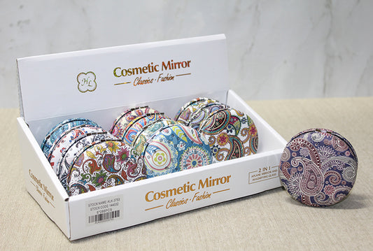 Taşlı Yuvarlak El Aynası Kalın Model 2