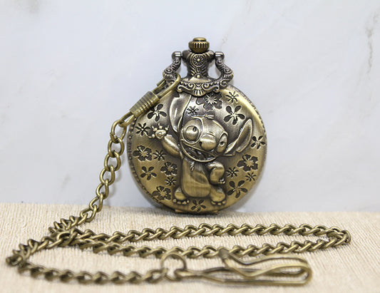 Stitch Tasarımlı Köstekli Saat