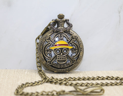 One Piece Tasarımlı Köstekli Saat