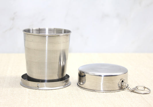 Katlanabilir Tekli Paslanmaz Çelik Shot Bardak 8 cm