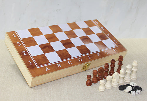 Ahşap Kutulu Satranç Model 1