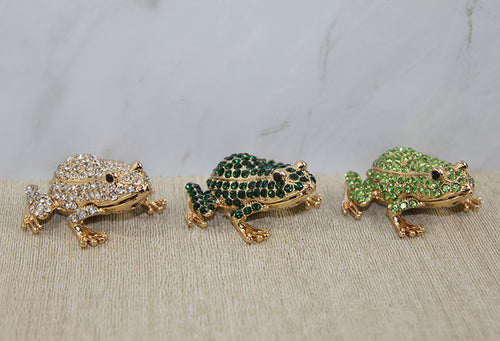 Swarovski Taşlı Minik Figür - Kurbağa Model 2