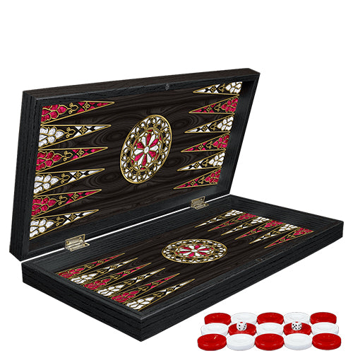 Klasik Sedef İşlemeli Tavla Model 2