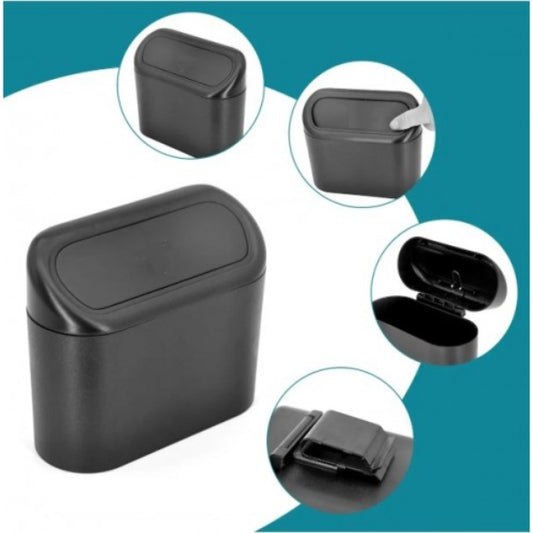 Araba Çöp Kutusu Kapaklı Organize Siyah Renk