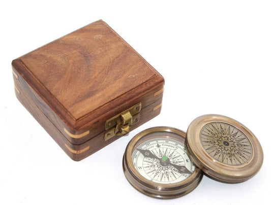 Ahşap Kutulu Pusula Model 1