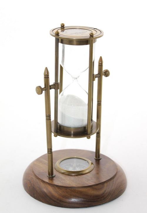 Pirinç Pusulalı Kum Saati Model 6