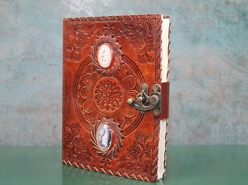 Taşlı Deri Defter Model 2