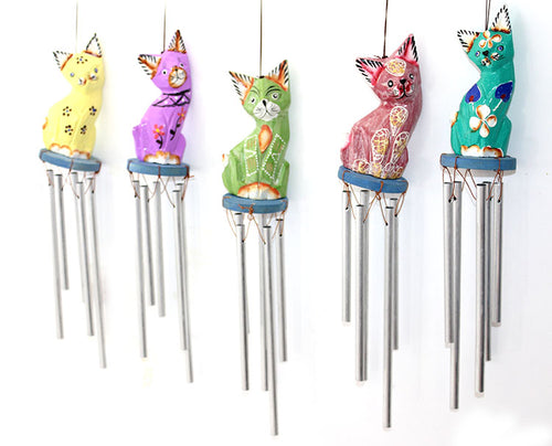 Üstü Ahşap Altı Metal Rüzgar Çanı