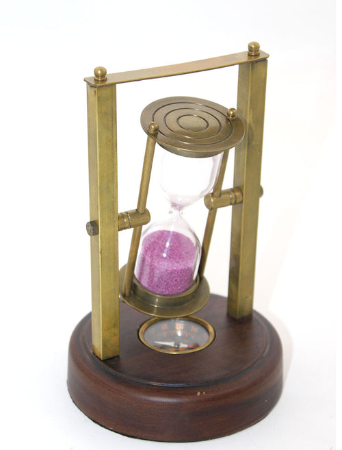 Pirinç Pusulalı Kum Saati Model 7