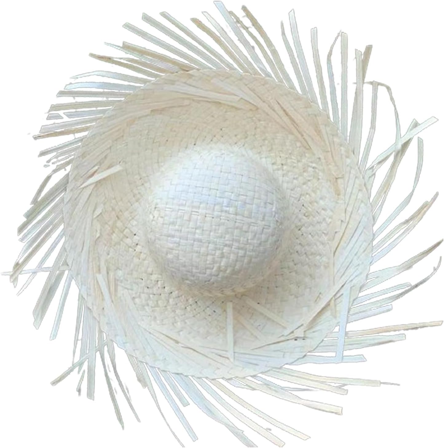 Tropikal Parti Beyaz Hasır Hawaii Şapkası